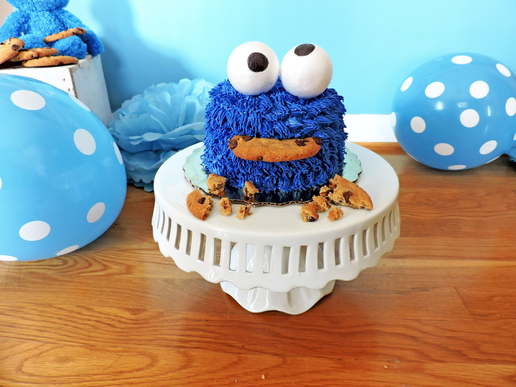 DIY Cookie Monster Smash Cake