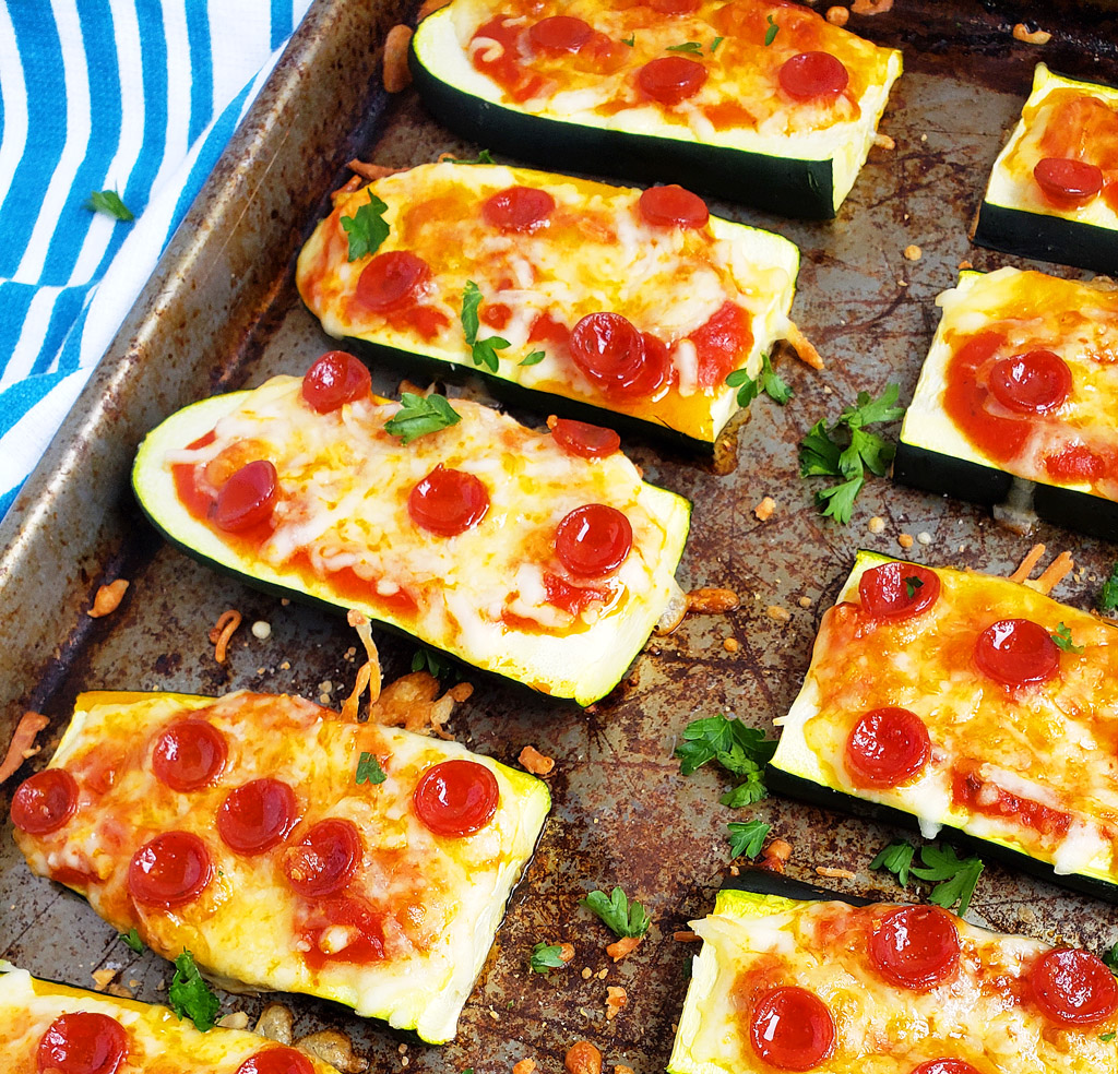 Mini Zucchini Pizza Boats