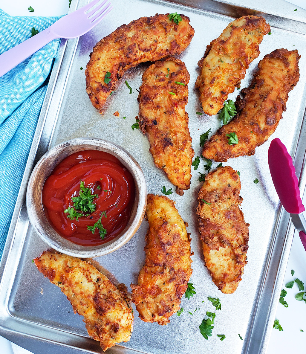 Crispy Oven Fried Ranch Chicken Fingers