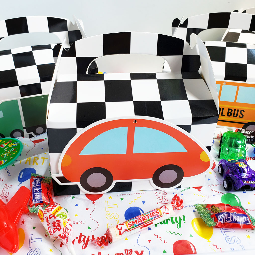 Easy DIY Race Car Party Favor Boxes