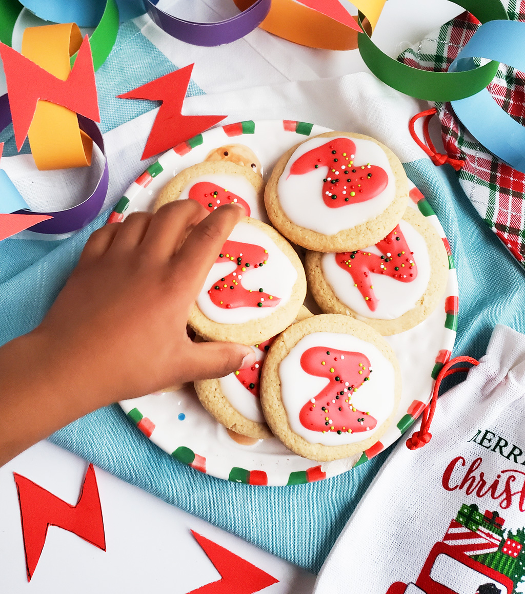 ricky zoom themed holiday, christmas cookies and DIY decorations for kids