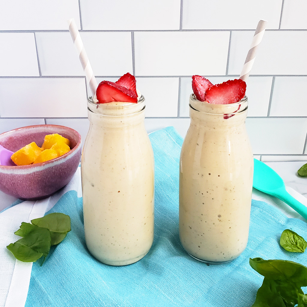 Tuttti-Fruity Veggie Smoothie made with Healthy Height, just for kids and toddlers