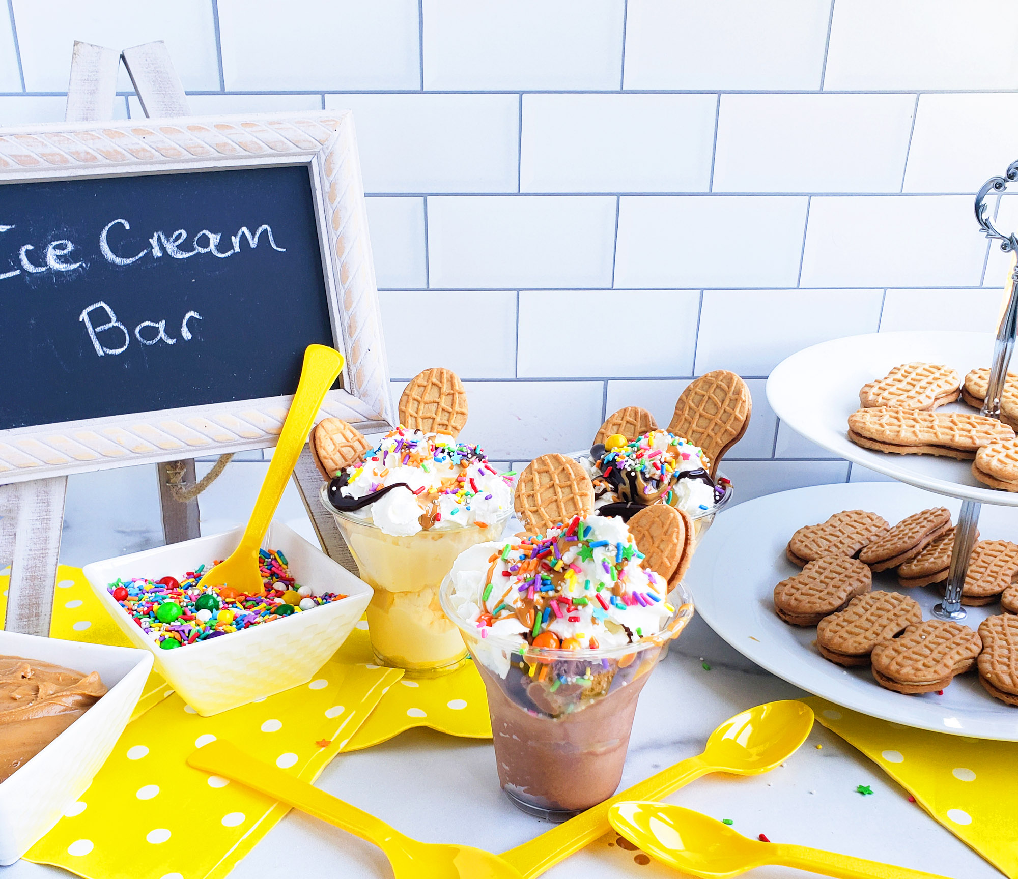 DIY Peanut Butter Cookie Ice Cream Sundae Bar