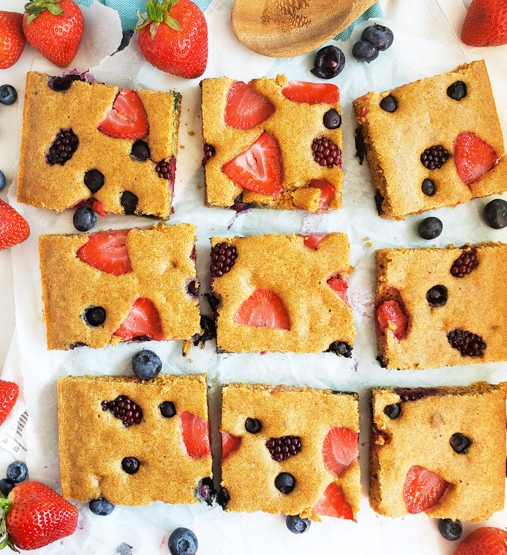 Very Berry Sheet Pan Pancakes