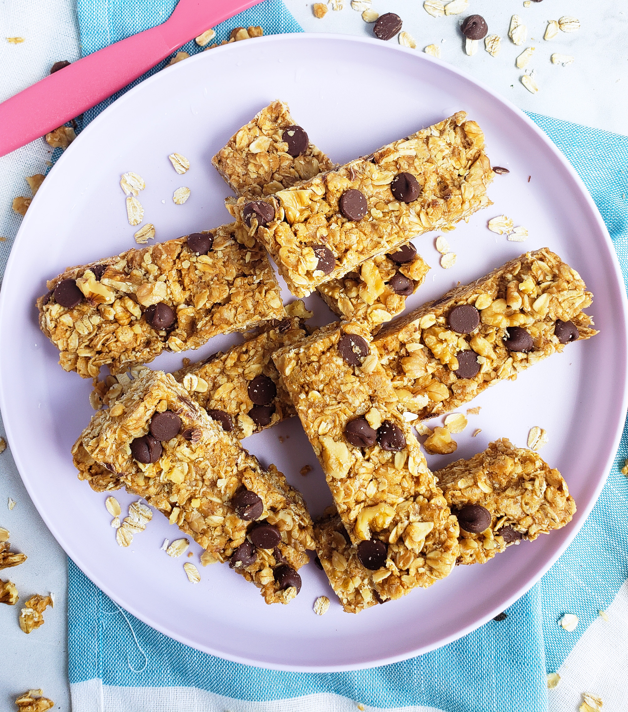 Chewy Nutty Crispy Rice Granola Bars