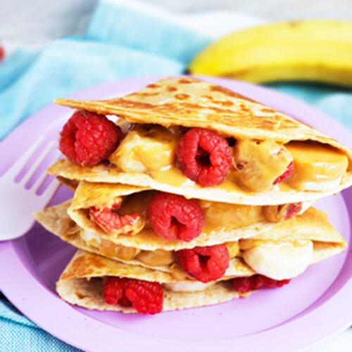 African American Registered Dietitian Nutritionist. Try this delicious, stacked Raspberry, Banana, & Peanut Butter Quesadilla instead! It’s the perfect after-school snack or lunch. beautifuleatsandthings.com