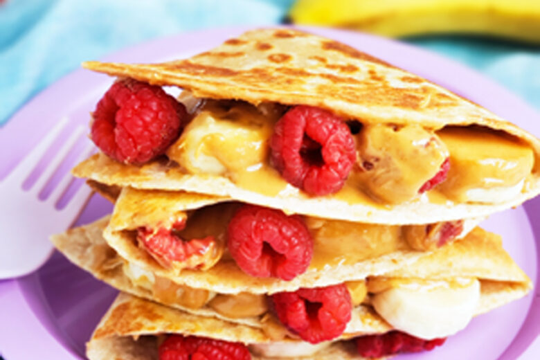 African American Registered Dietitian Nutritionist. Try this delicious, stacked Raspberry, Banana, & Peanut Butter Quesadilla instead! It’s the perfect after-school snack or lunch. beautifuleatsandthings.com