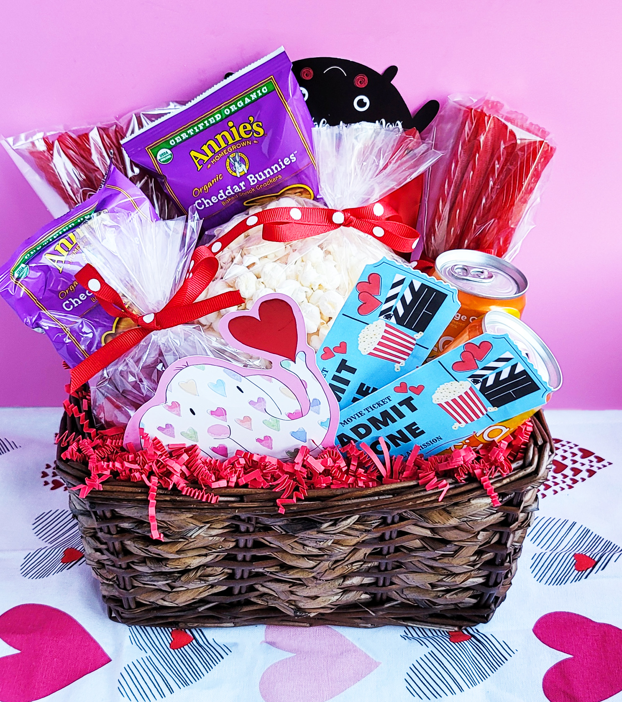 Movie Themed Valentine’s Day Basket + Free DIY Printable