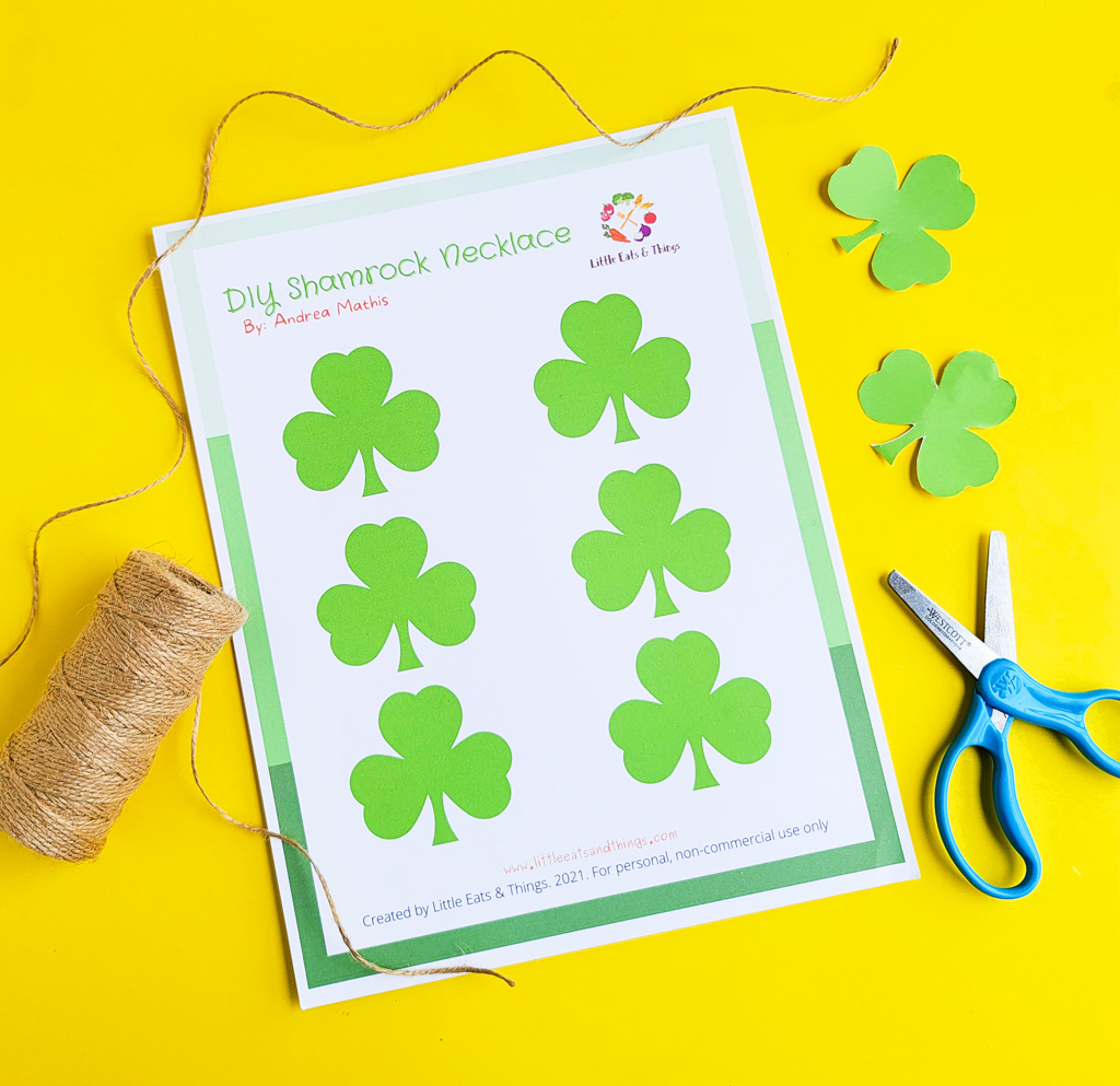 I’ve got you covered with this simple, fun craft: DIY St. Patrick's Day Shamrock Necklace made with fruit loops!  Plus FREE St. Patrick's Day printables.  beautifuleatsandthings.com