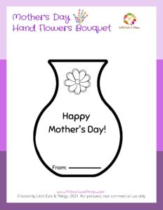 DIY Mother’s Day Gift Ideas: Hand Flower Arrangement Free Printable