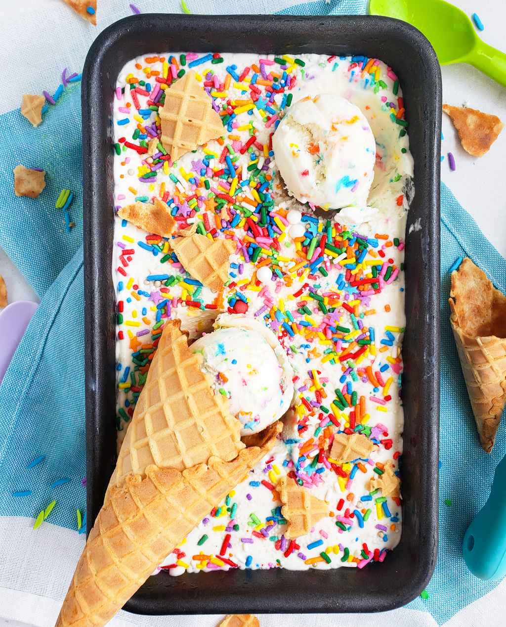 No Churn Confetti Ice Cream