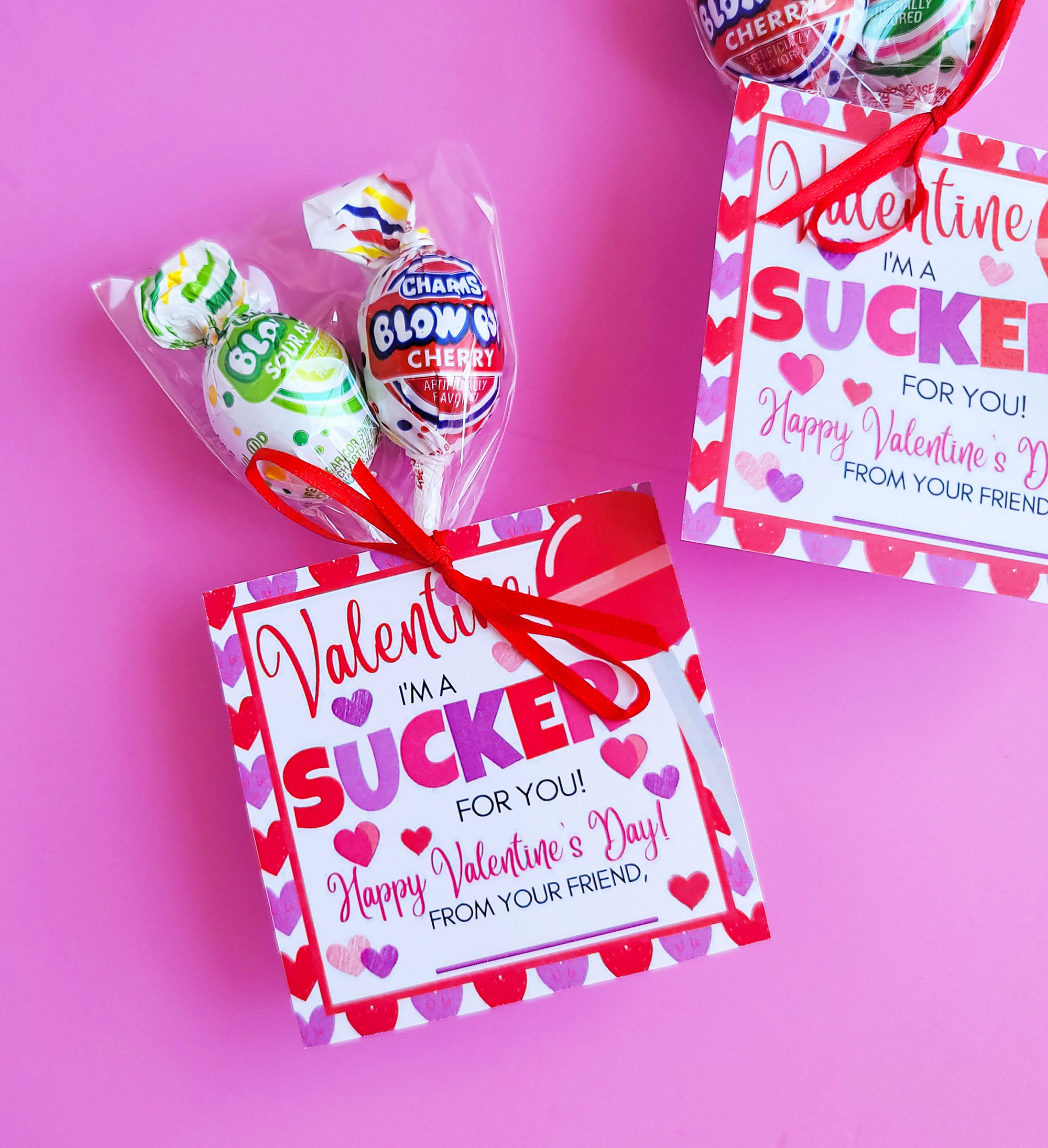 I’m a Sucker for You DIY Valentine’s Day Cards, FREE Printable Valentine's Day Cards  littleeatsandthings.com