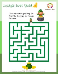 st. Patrick's day free printables  littleeatsandthings.com