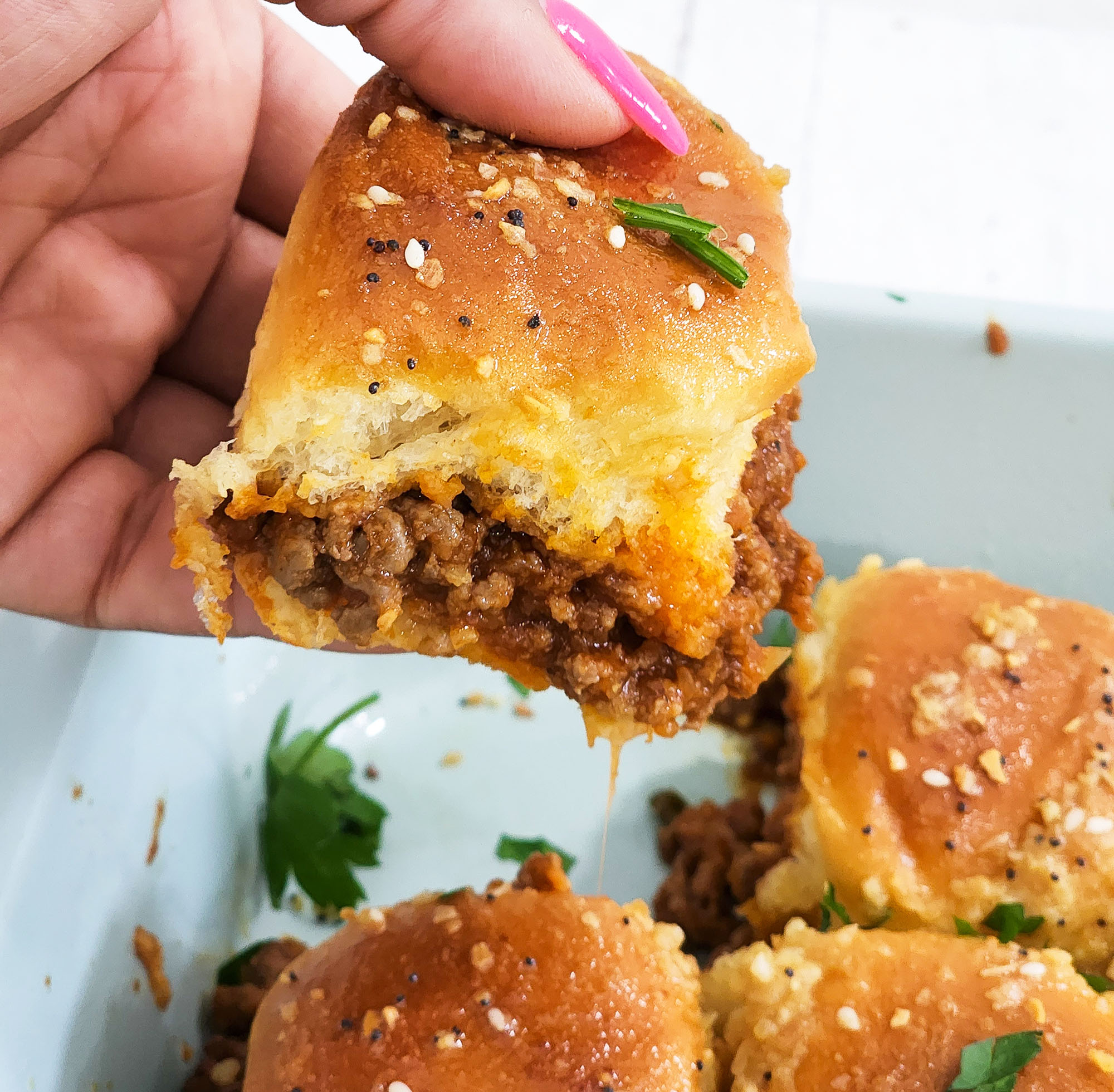 Sloppy Joe Sliders with Sweet Potatoes