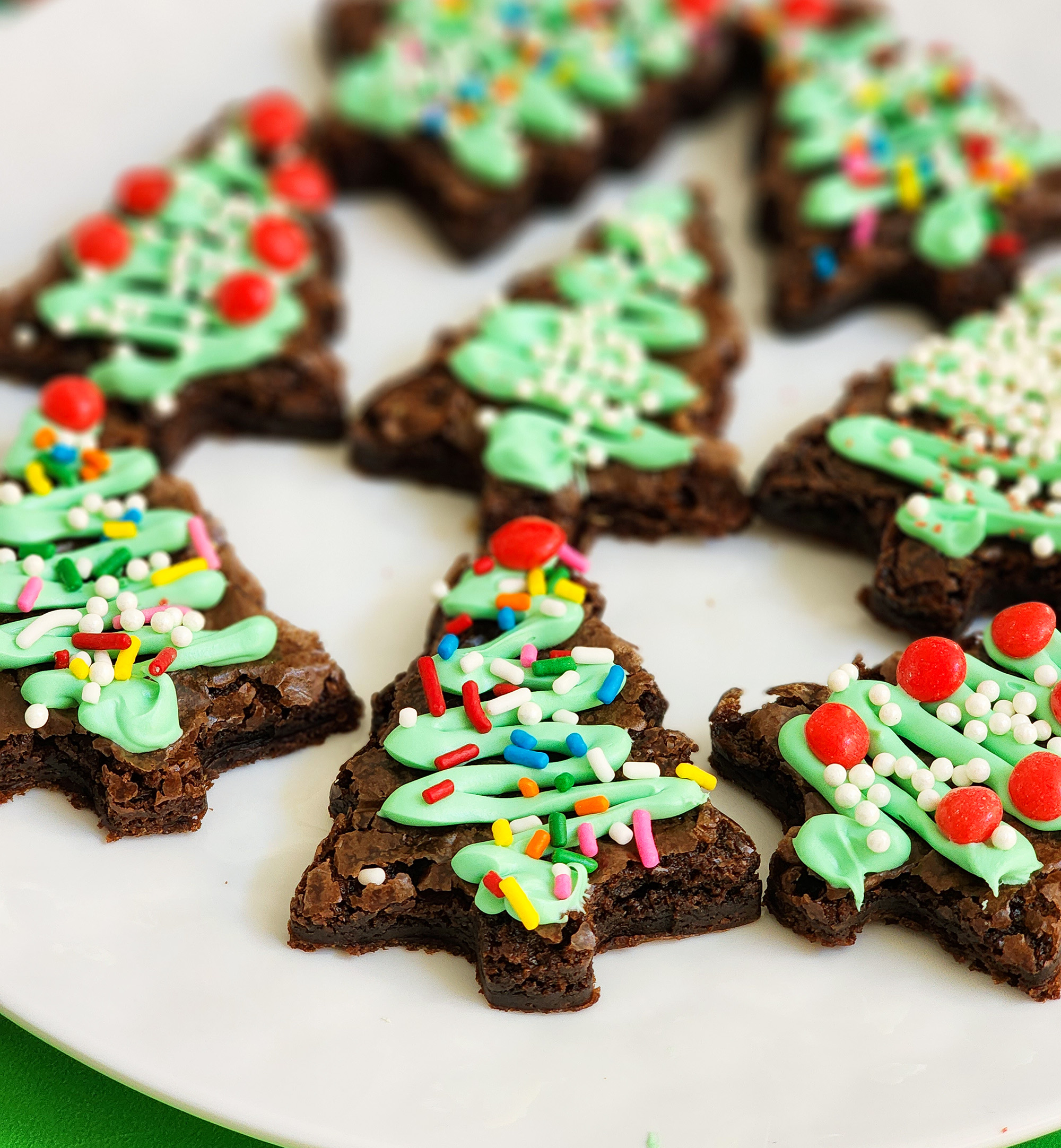 Easy Christmas Tree Brownies